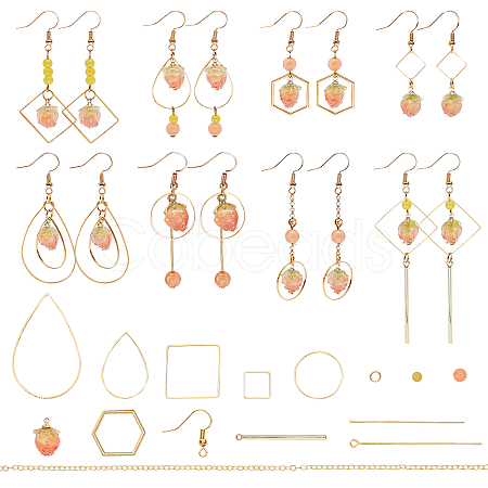 SUNNYCLUE DIY Flower Earring Making Kits DIY-SC0001-82G-1