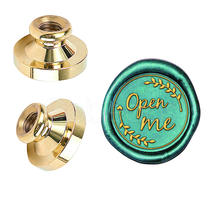 Wax Seal Brass Stamp Head AJEW-WH0209-681-1