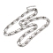 Non-Tarnish 304 Stainless Steel Oval Links Necklace for Women, Stainless Steel Color, 17-7/8~18-1/8 inch(45.5~46cm)