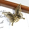 Alloy Claw Hair Clips, Hair Accessories for Women & Girls, Butterfly, Antique Golden, 70x54x40mm