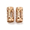 Ion Plating(IP) Hollow 304 Stainless Steel Beads, Column, Rose Gold, 8x4mm, Hole: 3mm