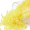 TOHO Round Seed Beads, Japanese Seed Beads, (973) Inside Color Crystal/Neon Champagne Yellow Lined, 11/0, 2.2mm, Hole: 0.8mm, about 5555pcs/50g