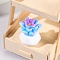 Resin Succulent Pot Model, Micro Landscape Home Dollhouse Accessories, Pretending Prop Decorations, Light Blue, 26x20mm