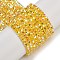 Electroplate Glass Beads Strands, Pearl Luster Plated, Faceted, Star, Gold, 3x4x4mm, Hole: 1mm, about 98pcs/strand, 12.60''(32cm)