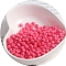 Macaron Baking Paint Glass Seed Beads, Fringe Teardrop Beads, Deep Pink, 5mm