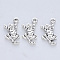 Tibetan Style Alloy Kitten Pendants, Cadmium Free & Lead Free, Cartoon Cat Shape, Antique Silver, 21x11x3mm, Hole: 1.4mm, about 431pcs/500g