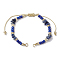 Natural Lapis Lazuli Chips & Handmade Seed Beads Braided Bracelet Making, 11 inch(28cm)