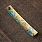 Porcelain Incense Burners,  Rectangle Incense Holders, Home Office Teahouse Zen Buddhist Supplies, Light Sea Green, 227x40mm