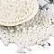 Baking Painted Glass Seed Beads, Bicone, White, 4.5x4mm, Hole: 1mm, about 5232pcs/pound