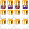 SUNNYCLUE 40Pcs Clear Glass Bottles Bead Containers, Screw Top Bead Storage Tubes with Aluminum Cap, Column, Golden, 2.2x3cm, Capacity: 5ml(0.17fl. oz)