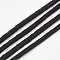 Faux Suede Cords, Faux Suede Lace, Black, 3x3mm, about 10.93 yards(10m)/roll