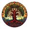 Wooden Puzzles, Children Intelligence Toys, Flat Round with Tree of Life, Colorful, 280mm