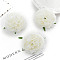 Cloth Artificial Carnations, for Wedding Aisle Centerpieces Table Confetti Party Favors Home Decoration, Floral White, 80mm