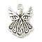 Tibetan Style Alloy Pendants, Lead Free & Cadmium Free, Angel, Antique Silver, 15.5x21.5x1.5mm, Hole: 1.5mm