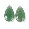 Natural Green Aventurine Pendants, Faceted Teardrop Charms, 24.5x13x4mm, Hole: 1mm