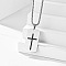 Stainless Steel Military Tag Necklaces, Cross Pendant Necklaces for Men