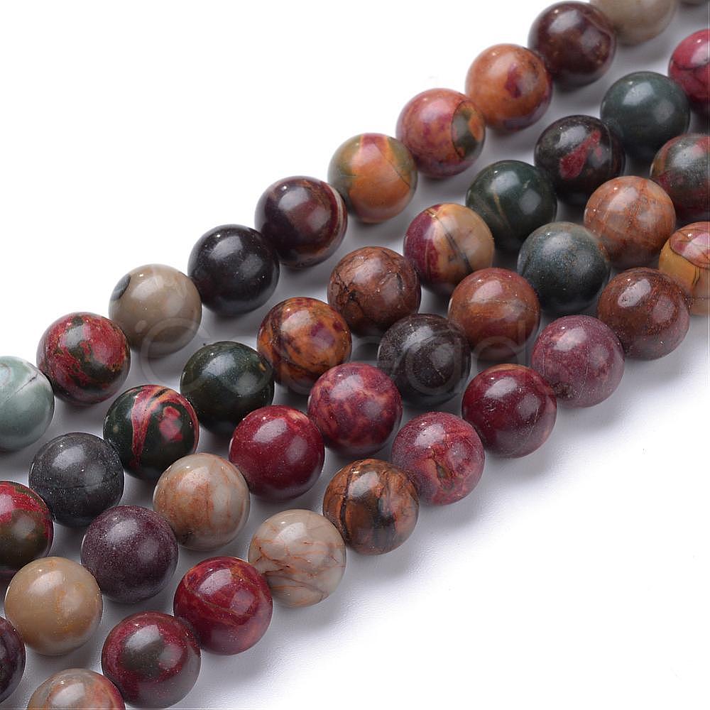 Cheap Natural Picasso Stone/Picasso Jasper Beads Strands Online Store ...