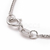 Anti-Tarnish Rhodium Plated 925 Sterling Silver Wheat Chains Necklace for Women STER-I021-07P-4