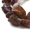 Raw Rough Natural Purple Lodolite Quartz/Purple Phantom Quartz Beads Strands G-I283-G06-01-4