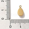 304 Stainless Steel Pave Natural Labradorite Teardrop Charms STAS-B074-04G-03-3