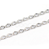 Tarnish Resistant 304 Stainless Steel Curb Chains CHS-L001-56-0.5mm-1