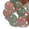 Natural Red and Green Strawberry Quartz Beads Strands G-B099-C03-06-4