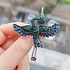 Alloy Rhinestone Brooch for Backpack Clothes PW-WG346B9-01-1