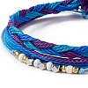 3Pcs 3 Style Plastic Braided Bead Bracelets Set BJEW-B065-10B-2