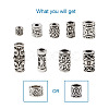 Kissitty Tube Hollow Tibetan Style Alloy Beads TIBEB-KS0001-04AS-13