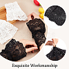 AHADEMAKER 2 Pairs 2 Colors Cotton Lace Sleeves AJEW-GA0004-98-3