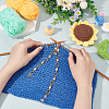 Alloy Hexagon & Enamel Bee Charm Knitting Row Counter Chains HJEW-PH01813-3
