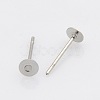 Tarnish Resistant 304 Stainless Steel Stud Earring Findings STAS-N019-17-4.5mm-1