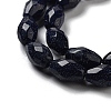 Synthetic Blue Goldstone Beads Strands G-P520-C25-01-4