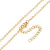 Curb Chains Dangle Stud Earring and Pendant Necklace SJEW-E043-03-5