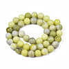 Natural Yellow Mustard Jasper Beads Strands X-G-Q462-8mm-39-2