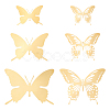 Unicraftale 12Pcs 6 Style Stainless Steel Butterfly Wall  Decoration Pendants STAS-UN0036-52G-1