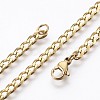 Vacuum Plating 304 Stainless Steel Curb Chain Bracelets BJEW-P236-13G-2