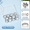  12Pcs 6 Styles 201 Stainless Steel Grooved Finger Ring Settings RJEW-TA0001-04P-12