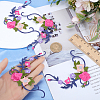 Flower & Leaf Polyester Embroidery Sew on Appliques PATC-WH0010-32A-3
