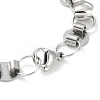 Non-Tarnish 201 Stainless Steel Flat Round Link Chain Bracelets for Women Men BJEW-I316-08C-3