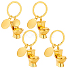 PandaHall Elite 4Pcs Zinc Alloy Mini Toilet Pendant Keychain KEYC-PH0001-98-1