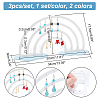 Nbeads 2 Sets 2 Colors Rainbow Acrylic Earring Display Stands EDIS-NB0001-08-2