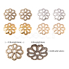 1600Pcs 4 Colors 8-Petal Iron Bead Caps IFIN-CJ0001-64-2