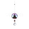 Glass Round Window Hanging Suncatchers HJEW-B006-01A-3