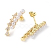 Rack Plating Brass Micro Pave Cubic Zirconia Studs Earrings EJEW-K249-05G-2