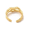 Brass Hollow Open Cuff Ring for Women RJEW-A015-06G-2