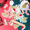 SUNNYCLUE 8 Bags 8 Style Christmas Wine Glass Decorations Paper Cup Cards DIY-SC0021-90-3