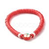 Synthetic Hematite & Polymer Clay Heishi Beads Stretch Bracelets Set BJEW-JB07382-9