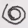 Grade AA Magnetic Synthetic Hematite Bead Strands G-P258-10-8mm-2