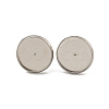 201 Stainless Steel Stud Earrings Findings STAS-O004-07E-P-2